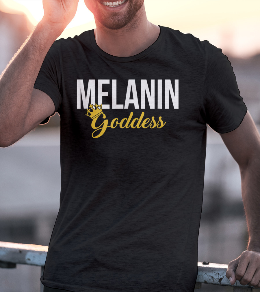 Melanin Goddess Crowned In Gold T-Shirt