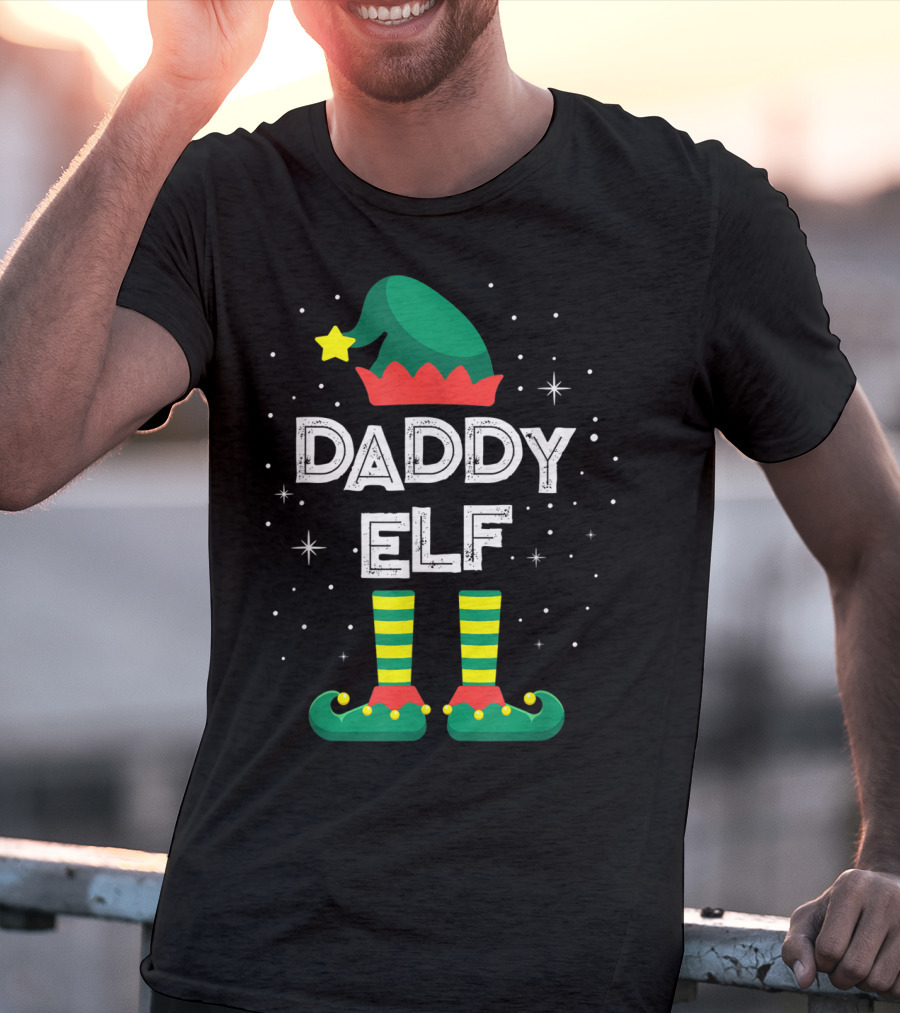 Daddy Elf Funny Family Holiday Christmas T-Shirt