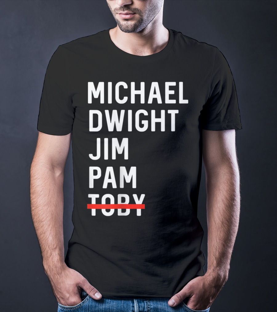 Michael Dwight Jim Pam Toby Crossed Out T-Shirt