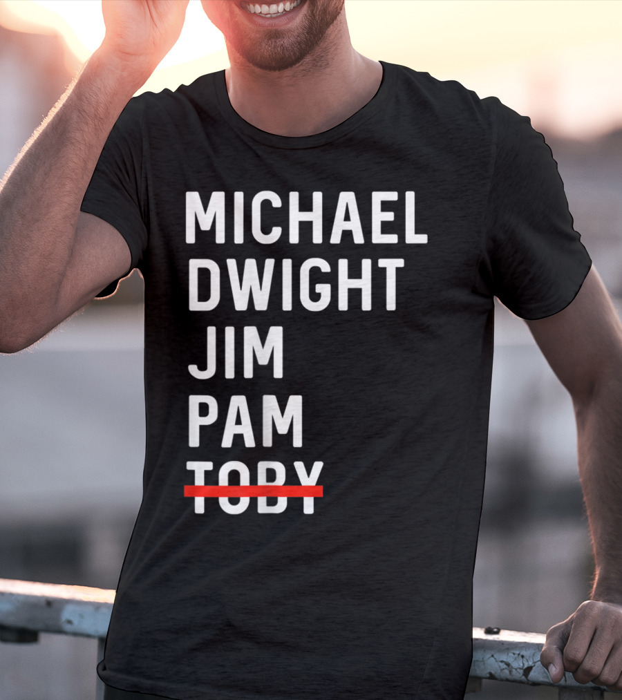 Michael Dwight Jim Pam Toby Crossed Out T-Shirt