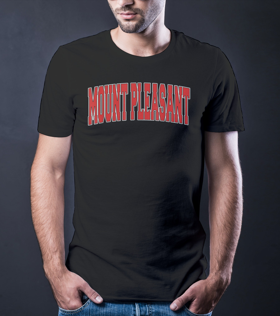 Mount Pleasant Tennessee Varsity Red Text USA Sports T-Shirt