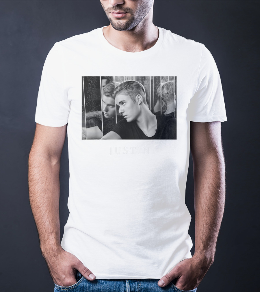 Justin Bieber Reflection Mirror Photography T-Shirt