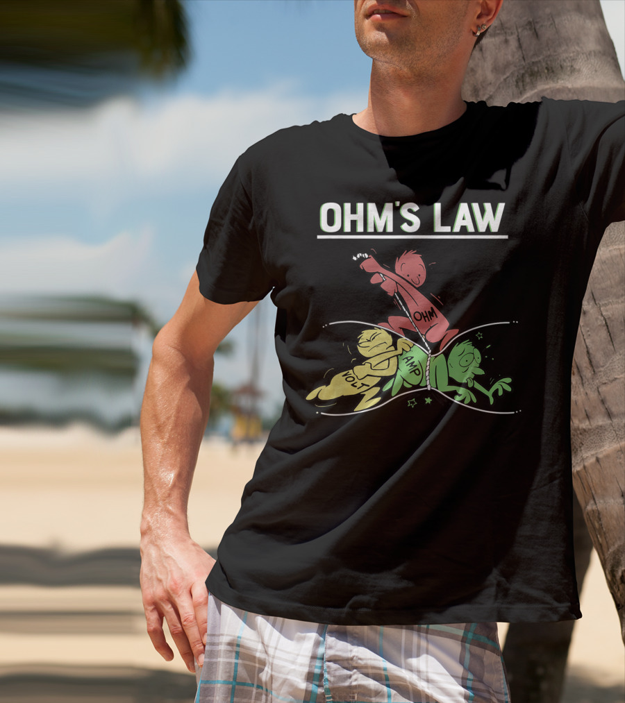 OHM'S LAW VOLT AMP Funny Electrical Electronics Engineer T-Shirt