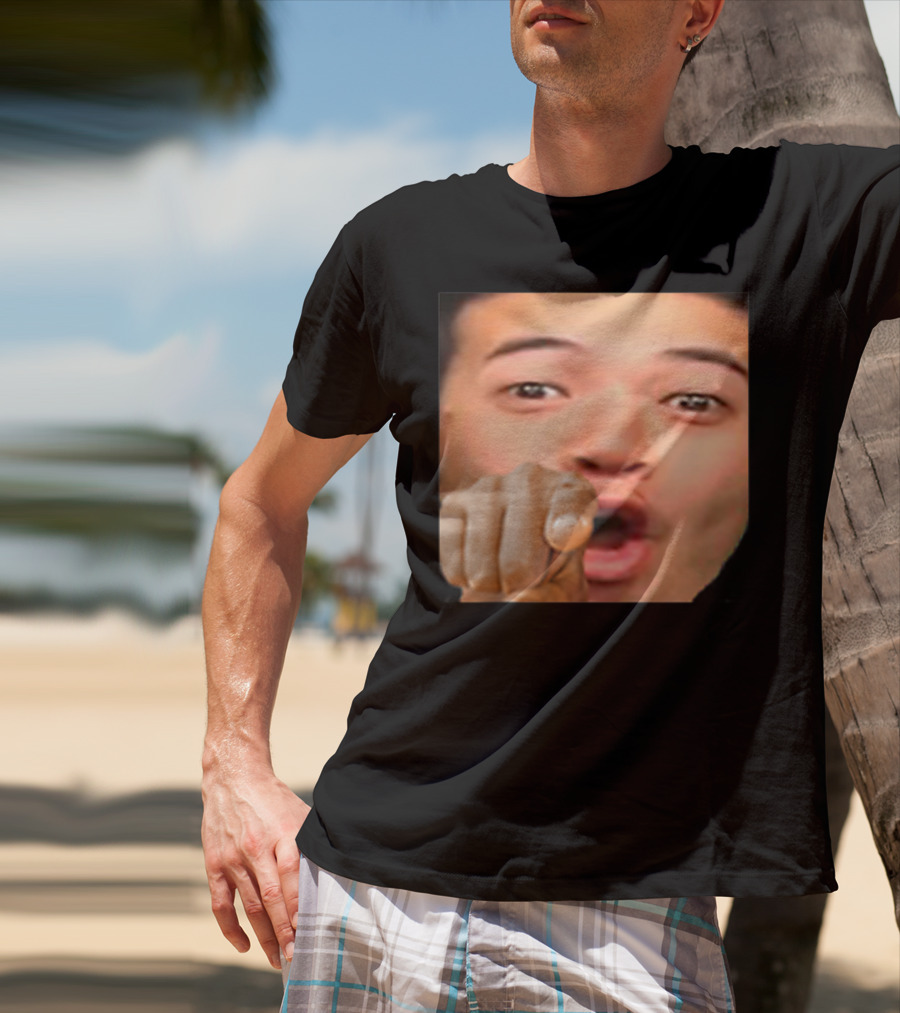 Pogyou Corner Emote Pointing Face Twitch Reaction T-Shirt