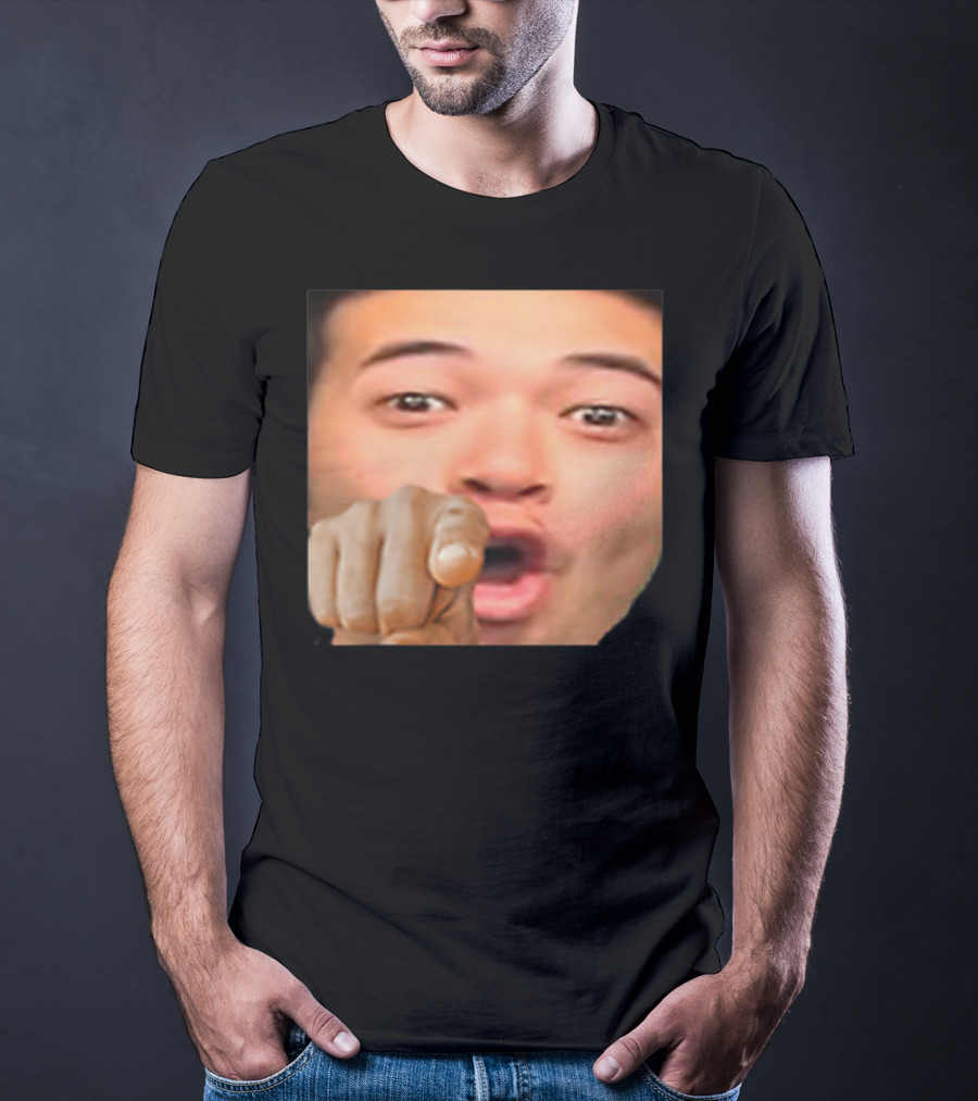 Pogyou Corner Emote Pointing Face Twitch Reaction T-Shirt