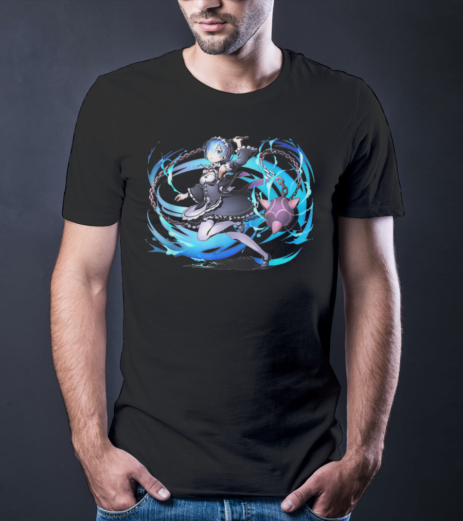 Re Zero Anime Ram Character Dynamic T-Shirt