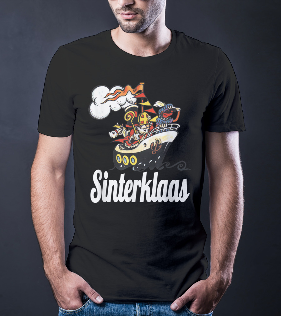 Sinterklaas Funny Sinterklaasboot With Zwarte Piet T-Shirt