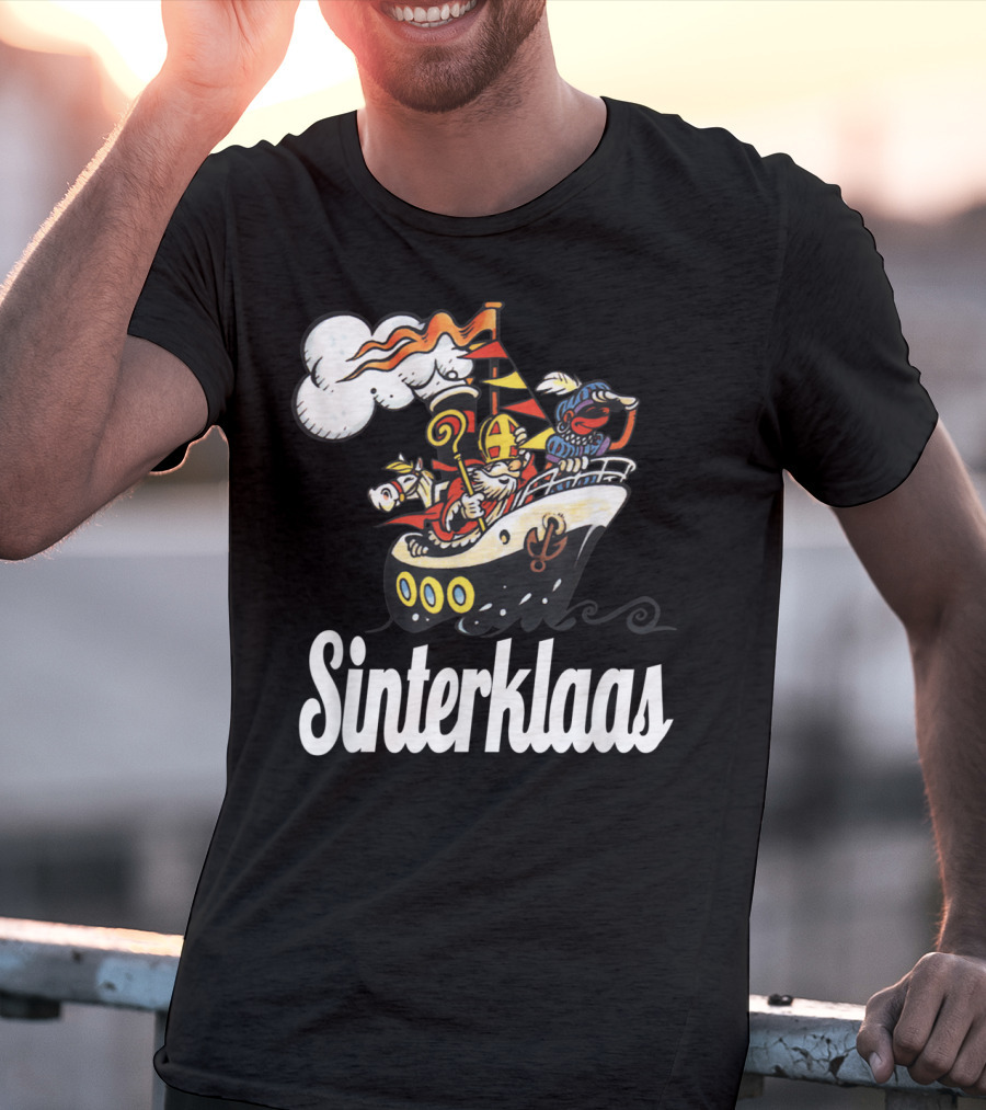Sinterklaas Funny Sinterklaasboot With Zwarte Piet T-Shirt