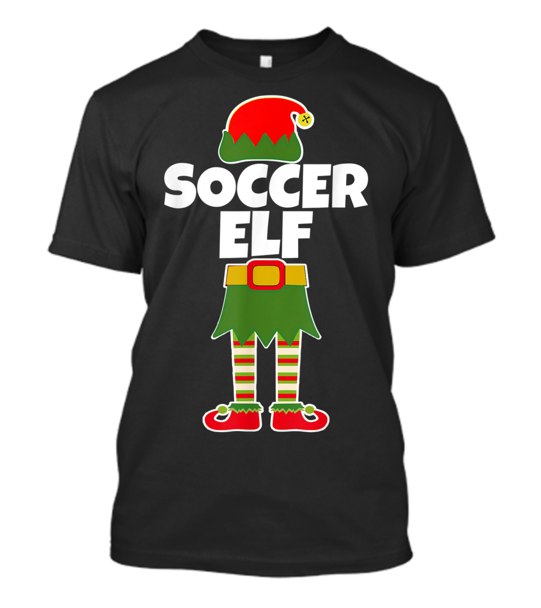 Soccer Elf Christmas Holiday Goalie Coach T-Shirt