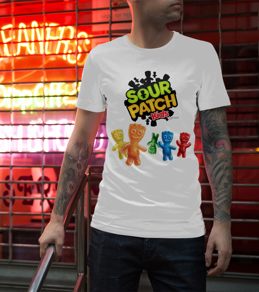 Sour Patch Kids Candy Colorful Characters T-Shirt