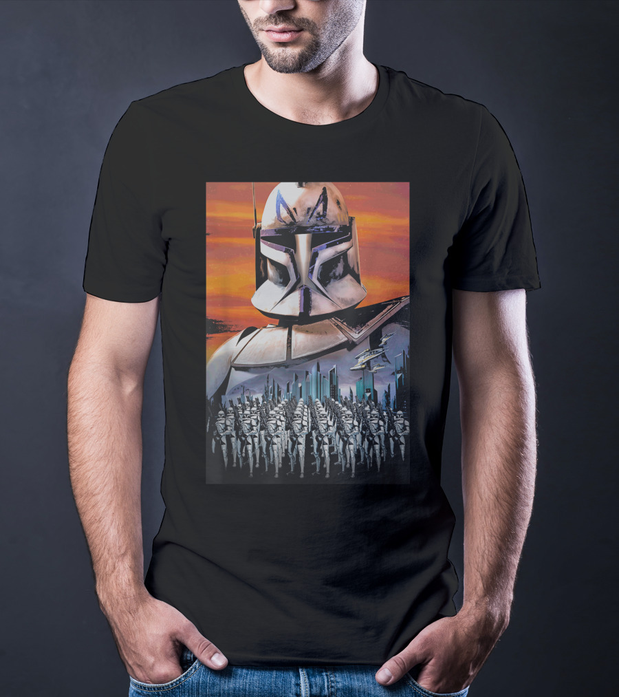 Star Wars Clone Wars Captain Rex And Clone Trooper Army T-Shirt