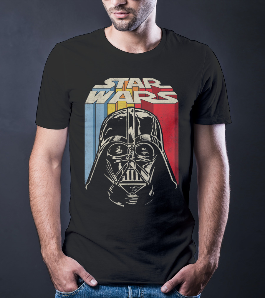 Star Wars Darth Vader Vintage Retro Stripes T-Shirt