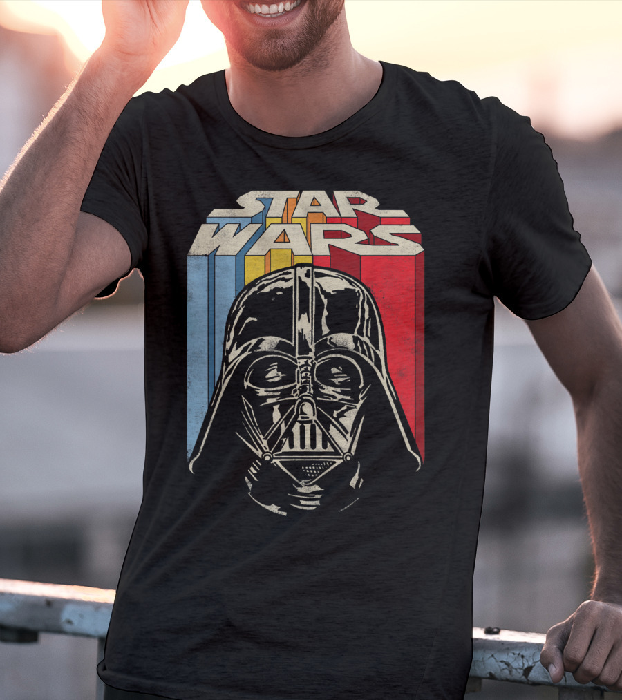 Star Wars Darth Vader Vintage Retro Stripes T-Shirt