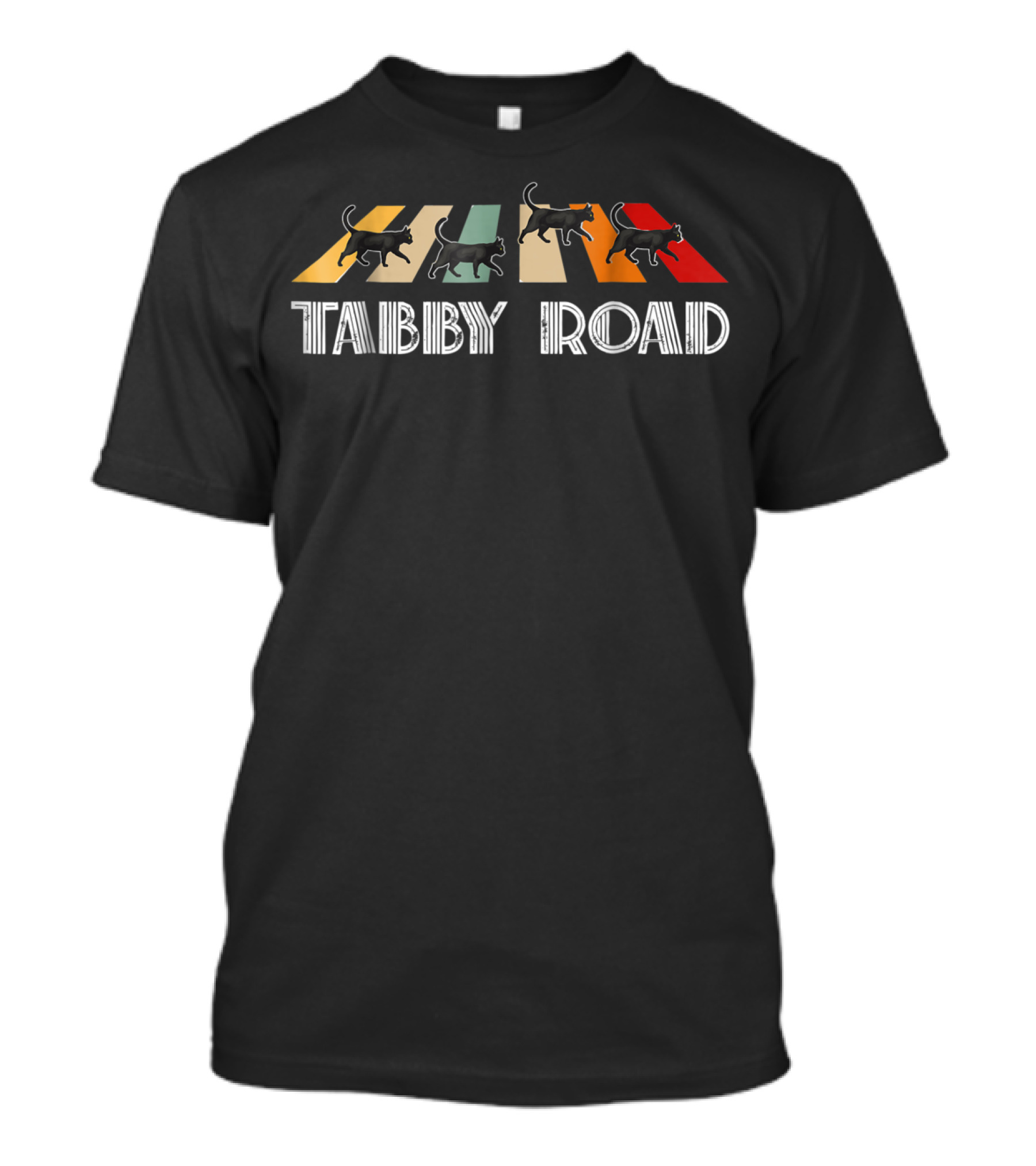 Tabby Road Cats Cool Abbey Cat Iconic Crosswalk T-Shirt
