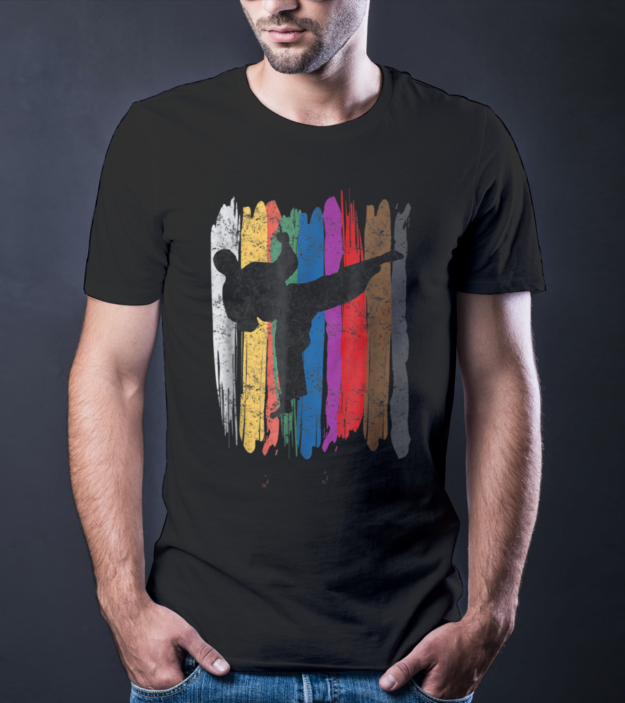 Taekwondo Belt Colors Kick Sports T-Shirt