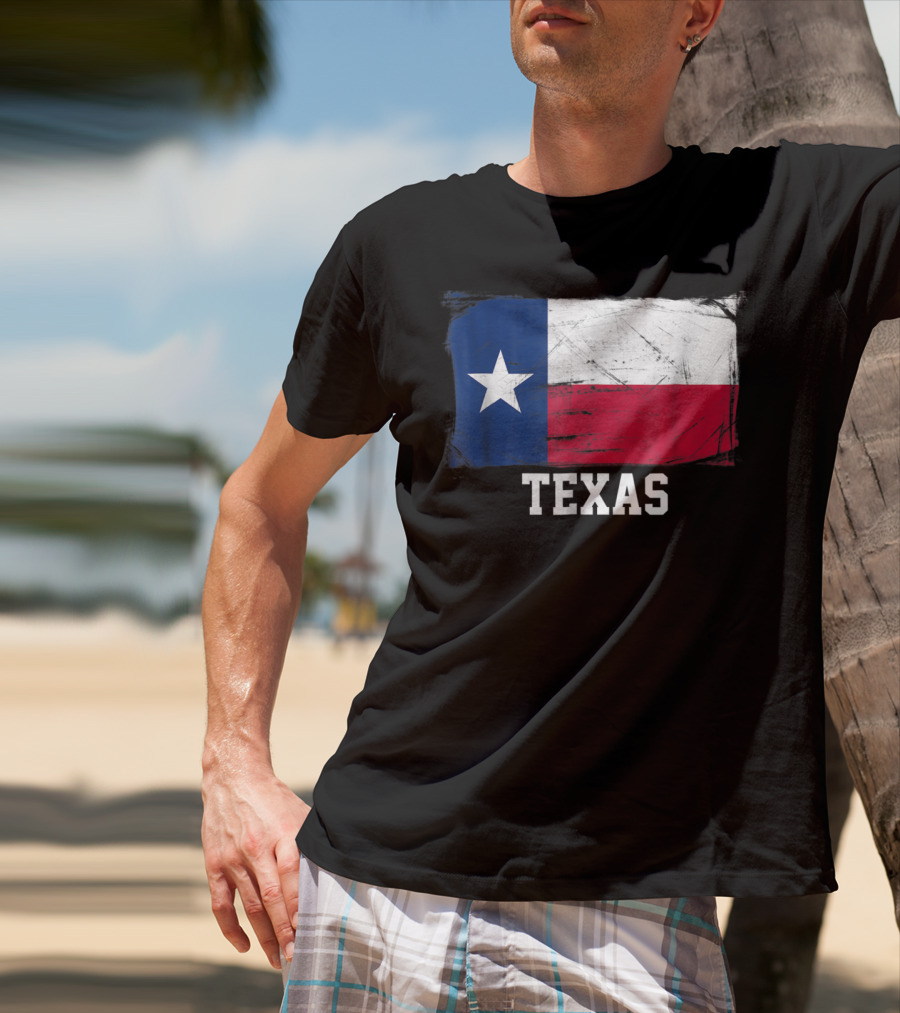 Texas Vintage Distressed Flag United States Iconic T-Shirt