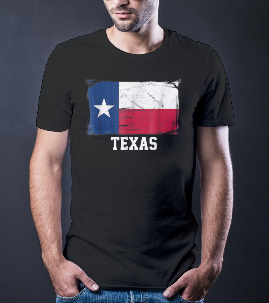 Texas Vintage Distressed Flag United States Iconic T-Shirt