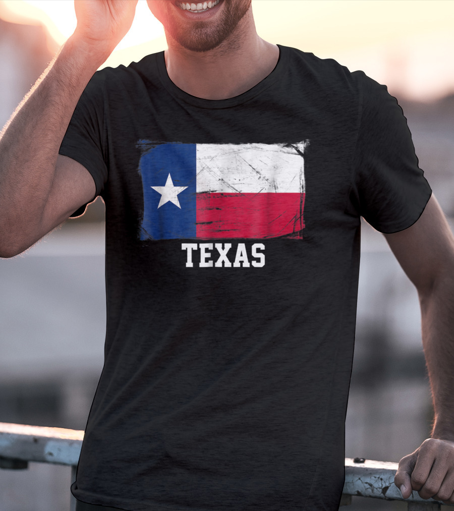 Texas Vintage Distressed Flag United States Iconic T-Shirt