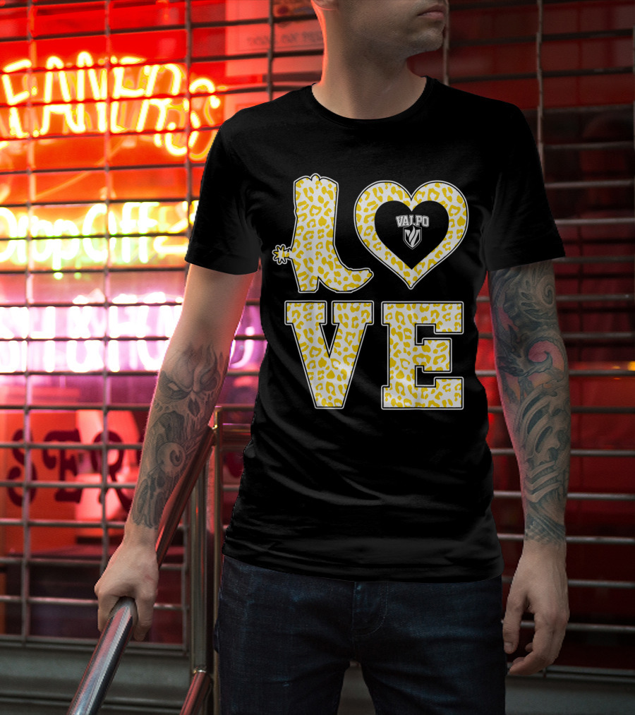 Valparaiso Crusaders Valpo Leopard Love Boot T-Shirt