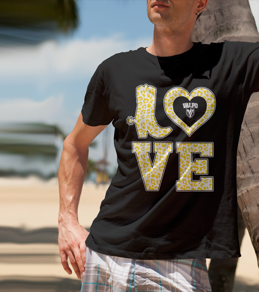 Valparaiso Crusaders Valpo Leopard Love Boot T-Shirt