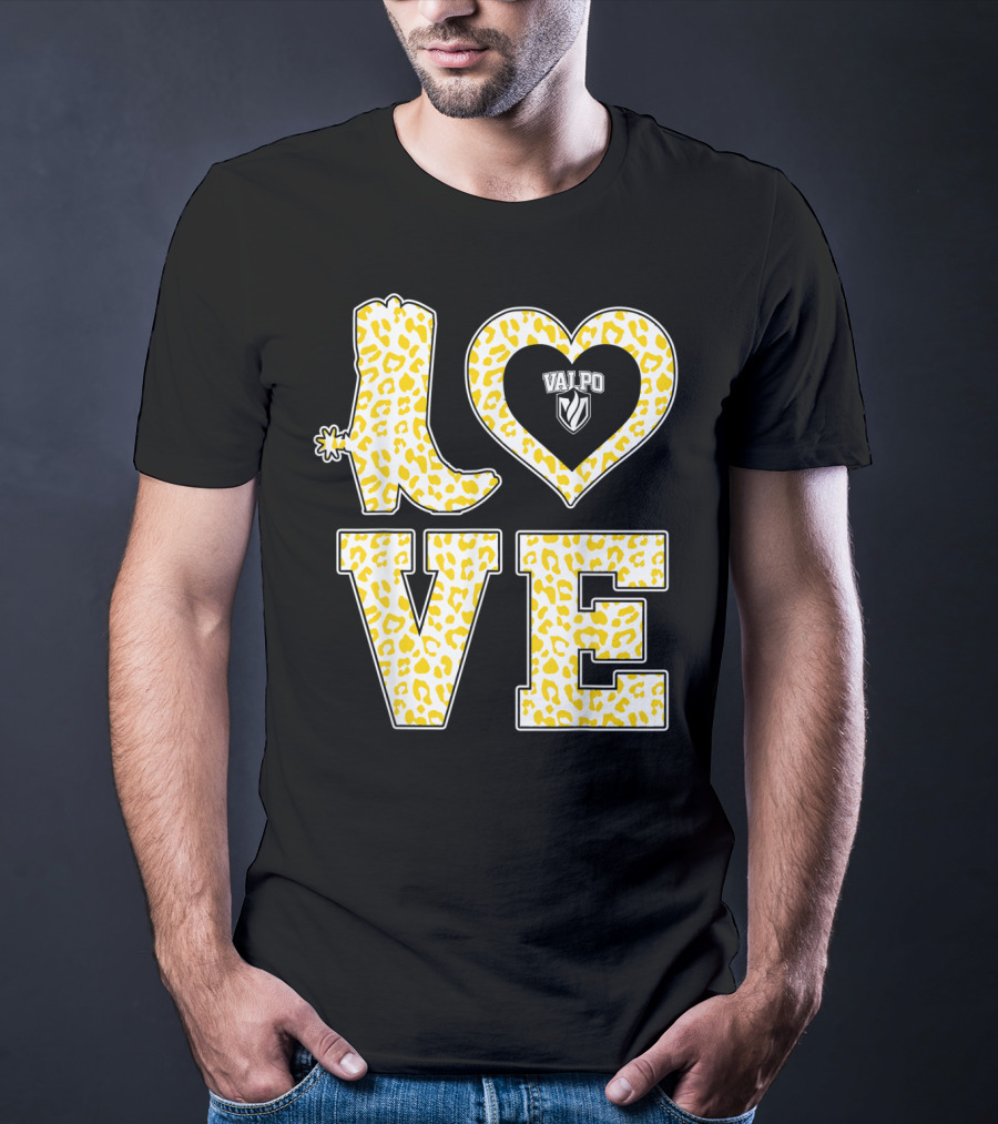 Valparaiso Crusaders Valpo Leopard Love Boot T-Shirt