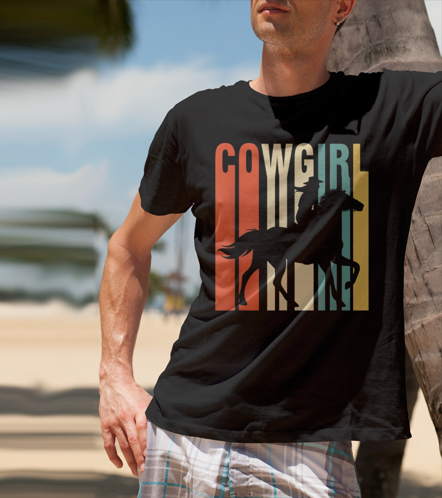 Cowgirl Silhouette Horse Rider T-Shirt