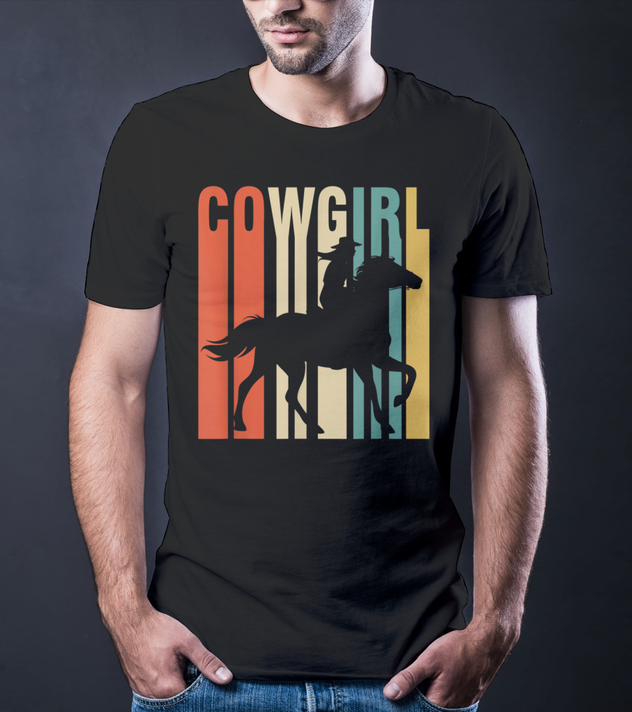 Cowgirl Silhouette Horse Rider T-Shirt