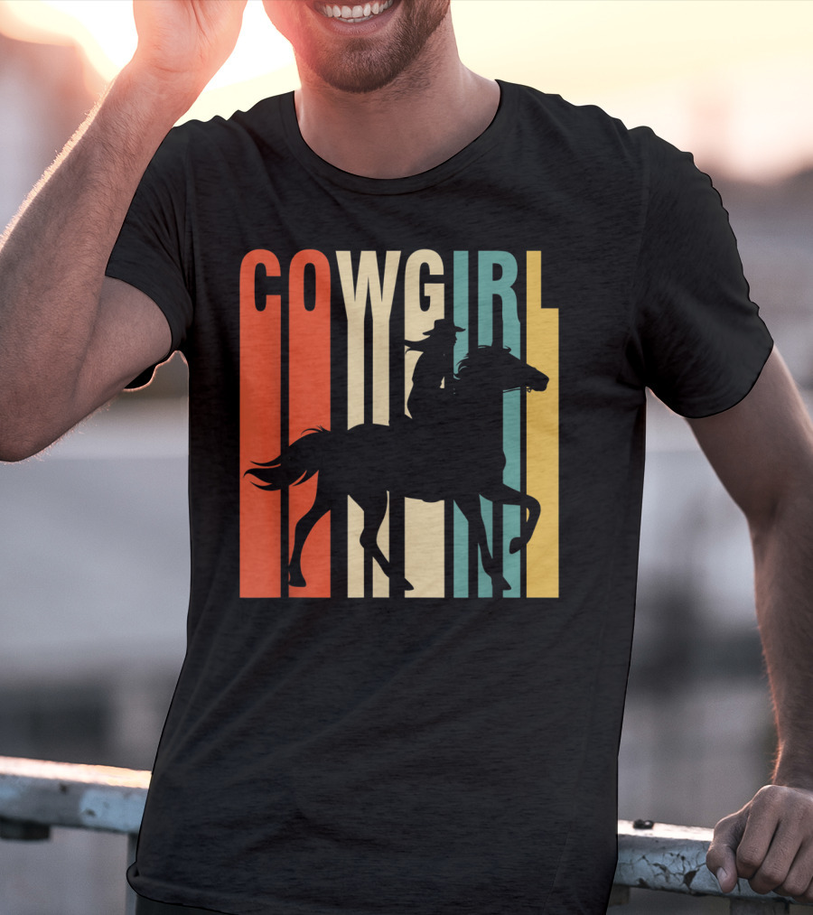 Cowgirl Silhouette Horse Rider T-Shirt