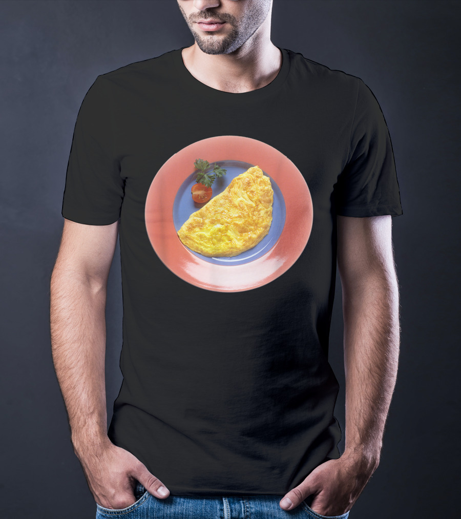 Egg Omelette On Colorful Plate T-Shirt