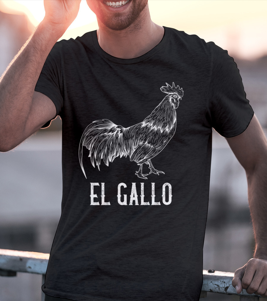 El Gallo Loteria Mexicana The Rooster Prem T-Shirt
