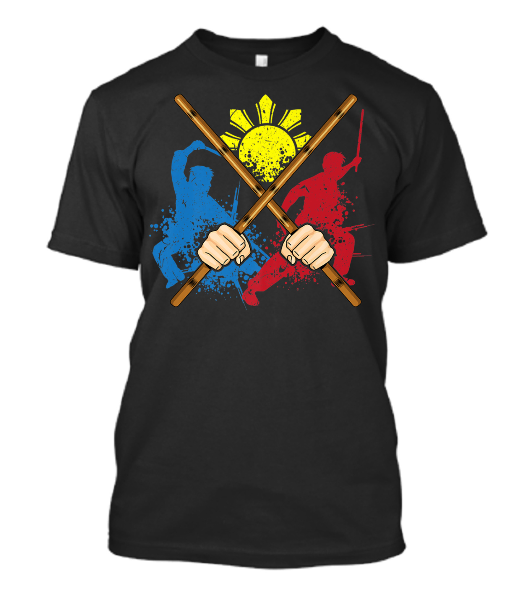 Eskrima Arni Kali Martial Arts Filipino Sun Symbol Warriors T-Shirt