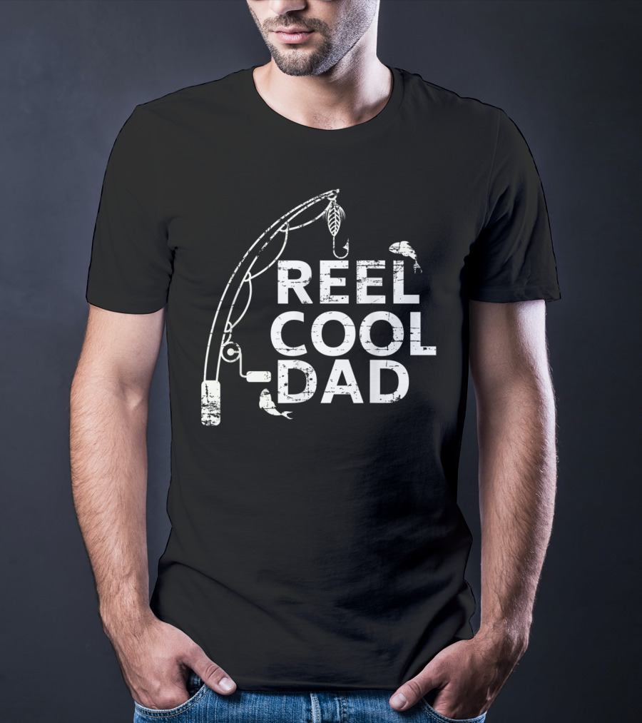 Reel Cool Dad Fishing Father's Day Papa T-Shirt