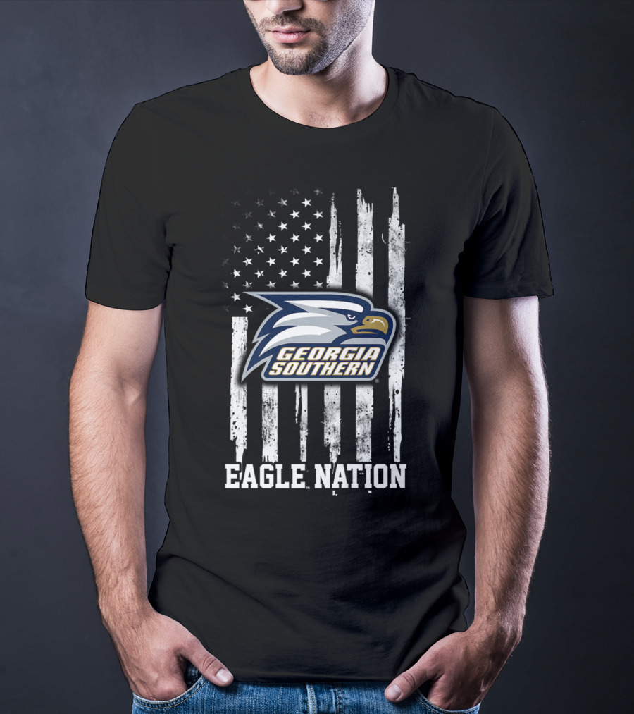 Georgia Southern Eagle Nation Flag T-Shirt