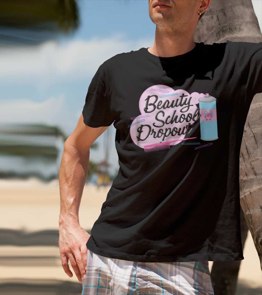 Beauty School Dropout Grease Pink Ladies Can And Comb T-Shirt