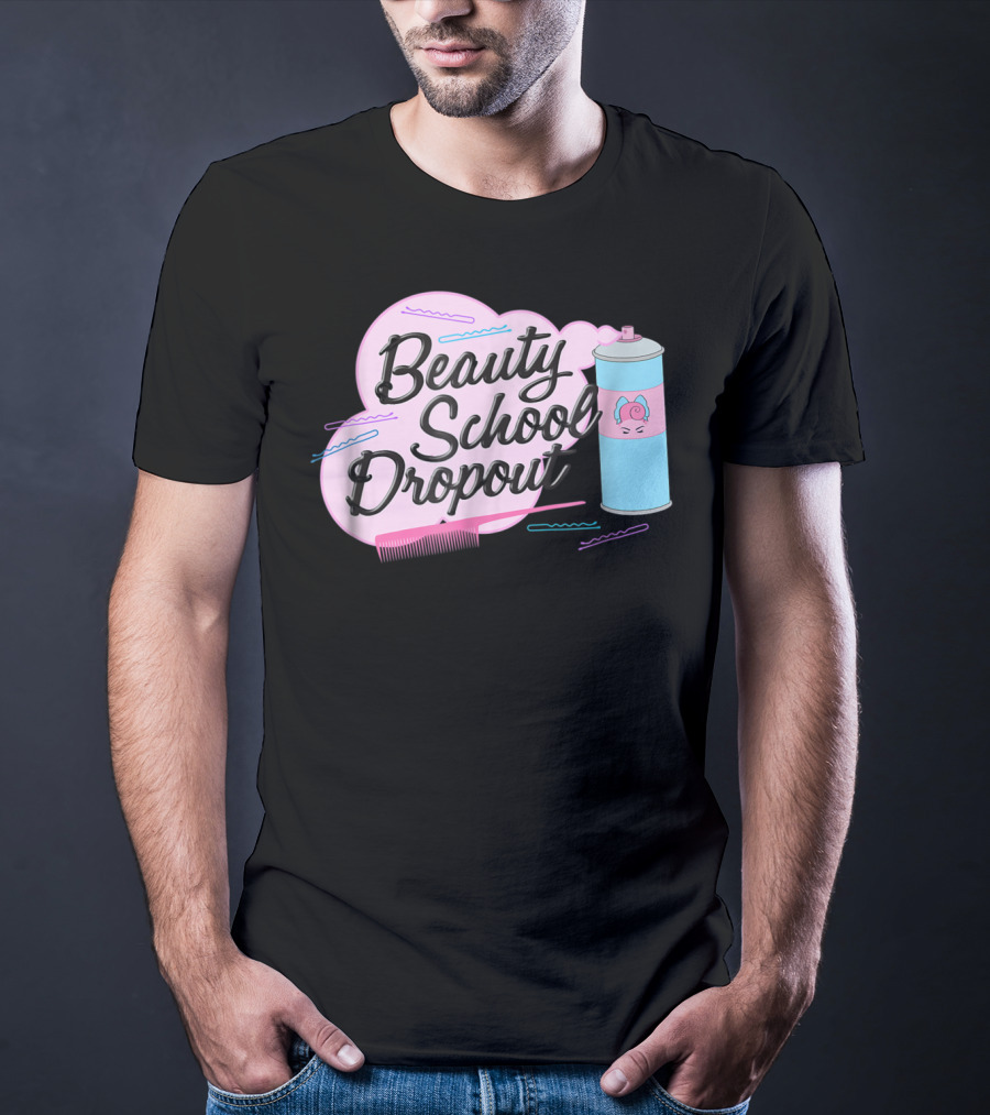 Beauty School Dropout Grease Pink Ladies Can And Comb T-Shirt