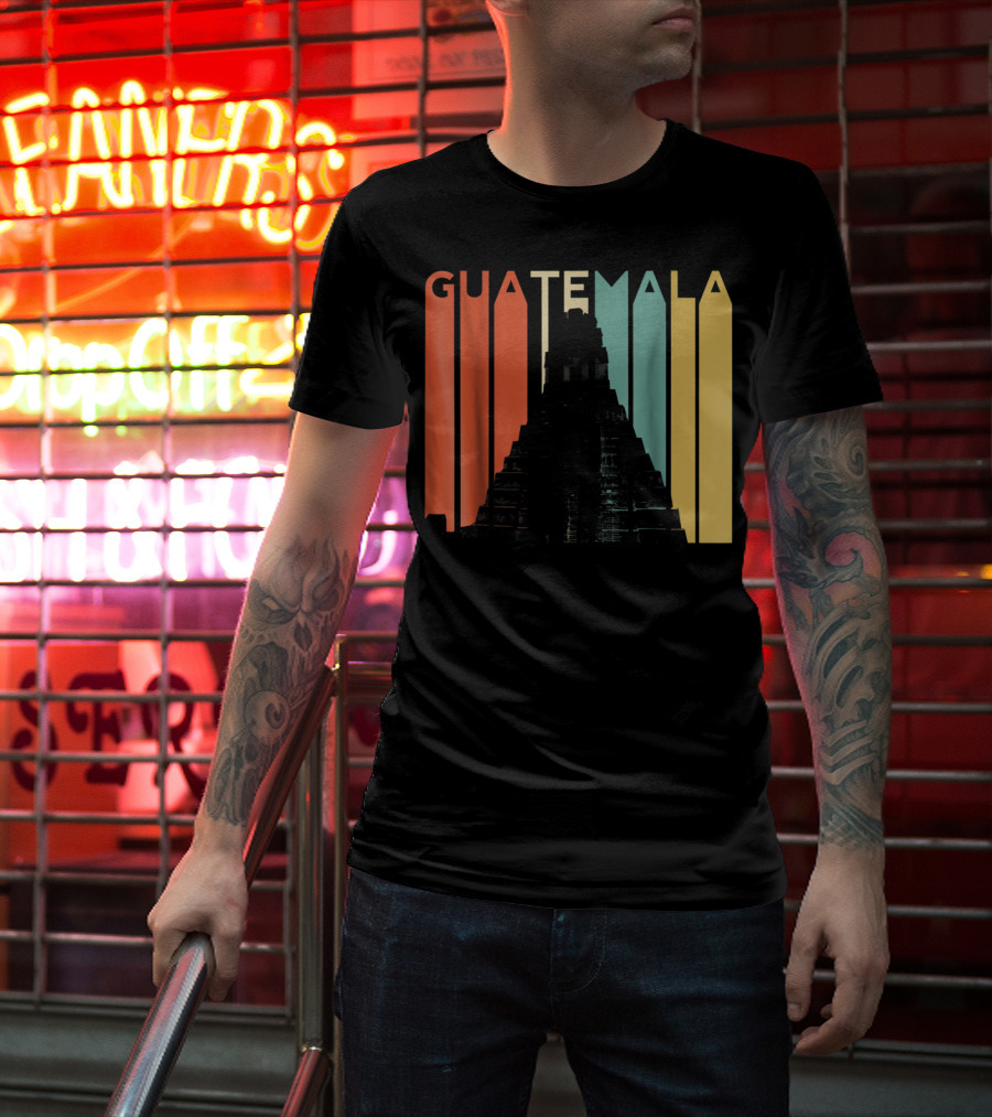 Guatemala Chapin Atitlan Tikal Maya Mayan Pyramid T-Shirt