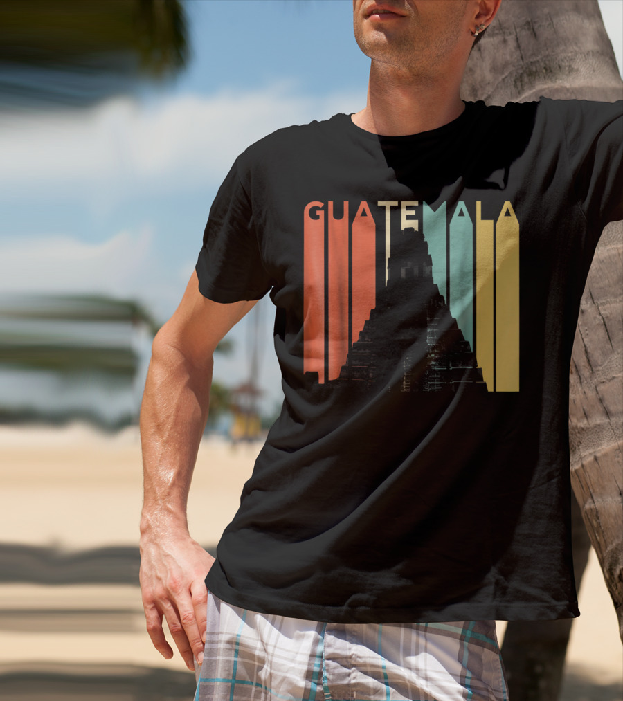 Guatemala Chapin Atitlan Tikal Maya Mayan Pyramid T-Shirt
