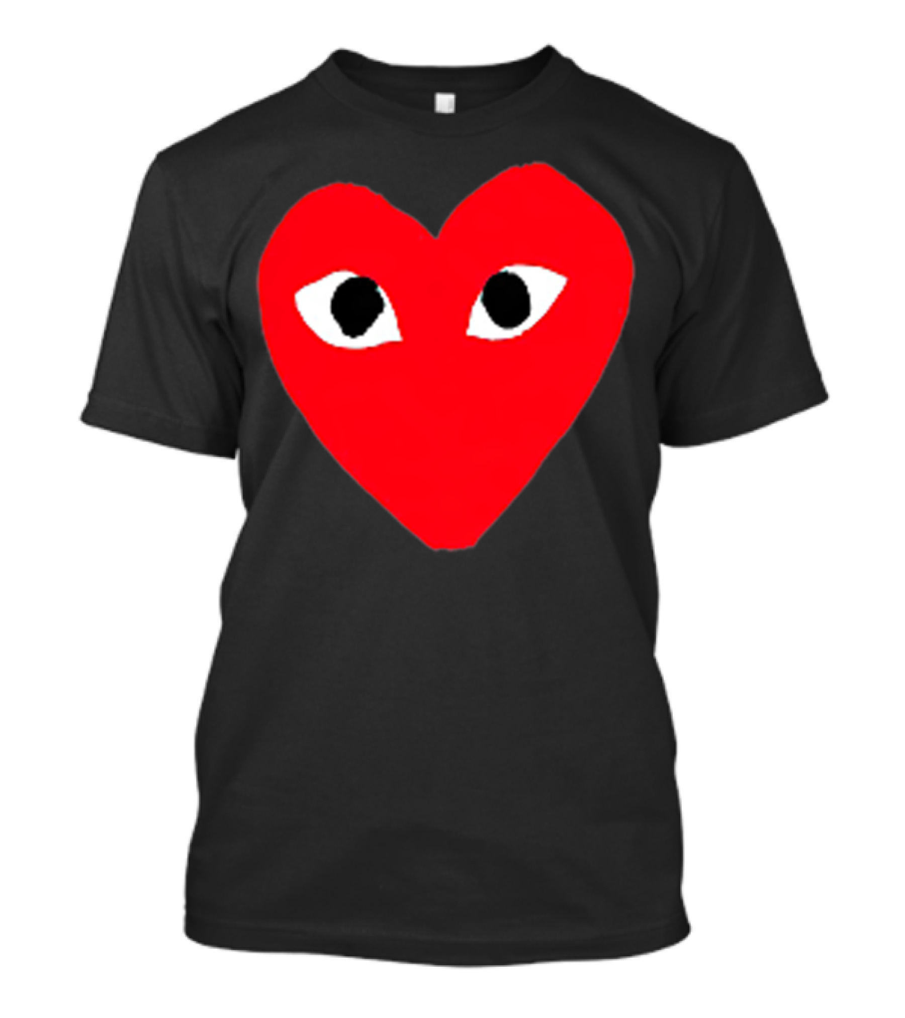 Heart For Comme Lovely In The Des - Comme Des Garçons Inspired Red Heart With Eyes T-Shirt