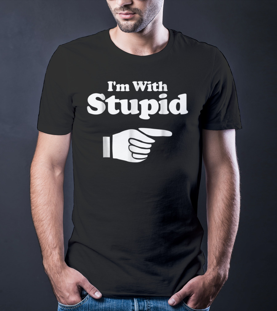 I'm With Stupid Manatee For Men Kids And Women T-Shirt