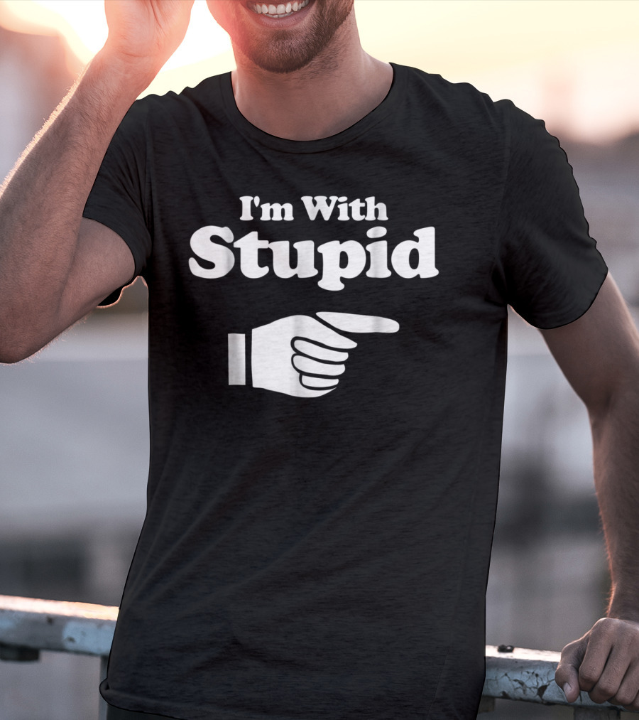 I'm With Stupid Manatee For Men Kids And Women T-Shirt