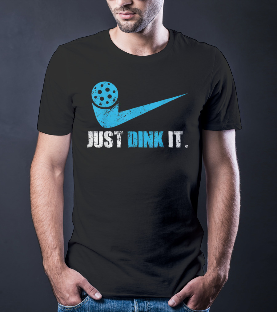 Just Dink It Pickleball Fan Iconic Swoosh T-Shirt
