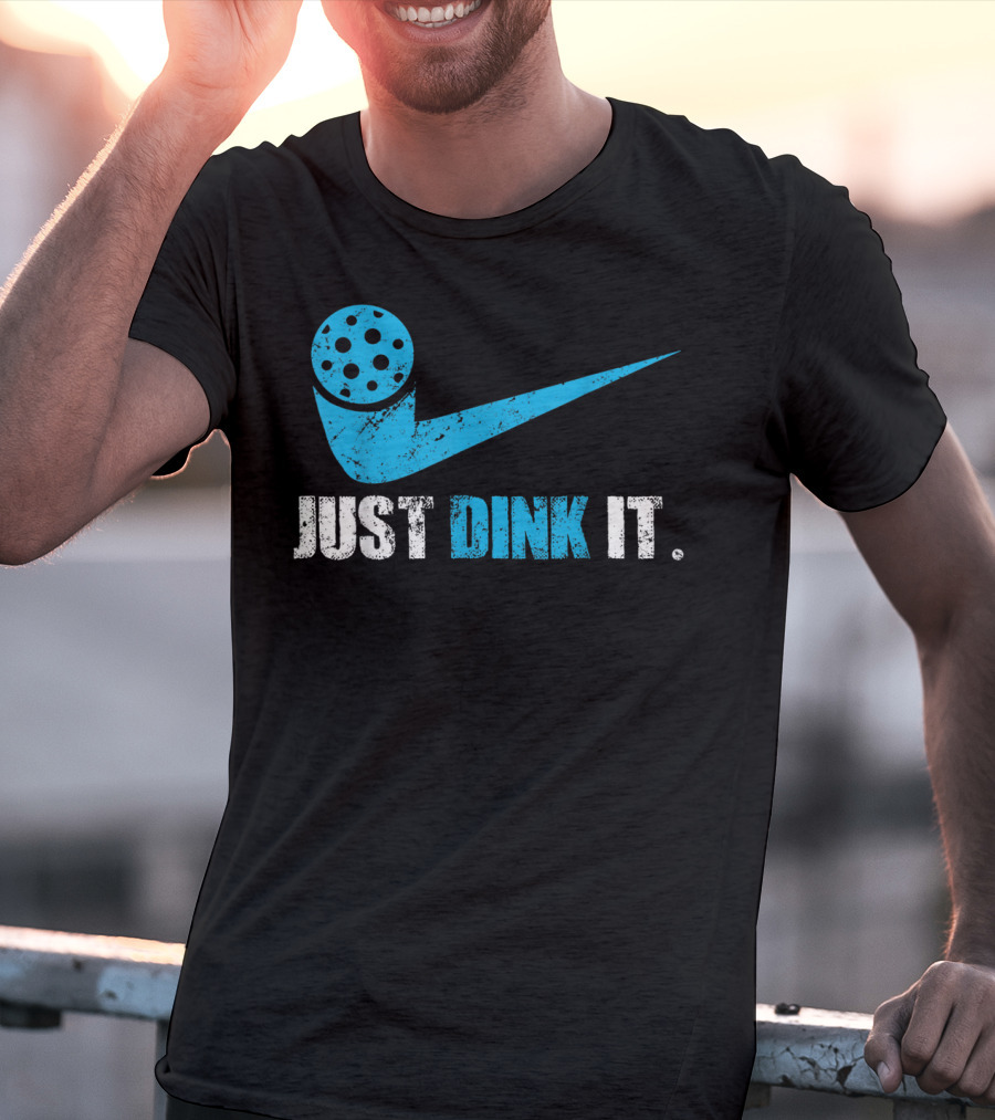 Just Dink It Pickleball Fan Iconic Swoosh T-Shirt
