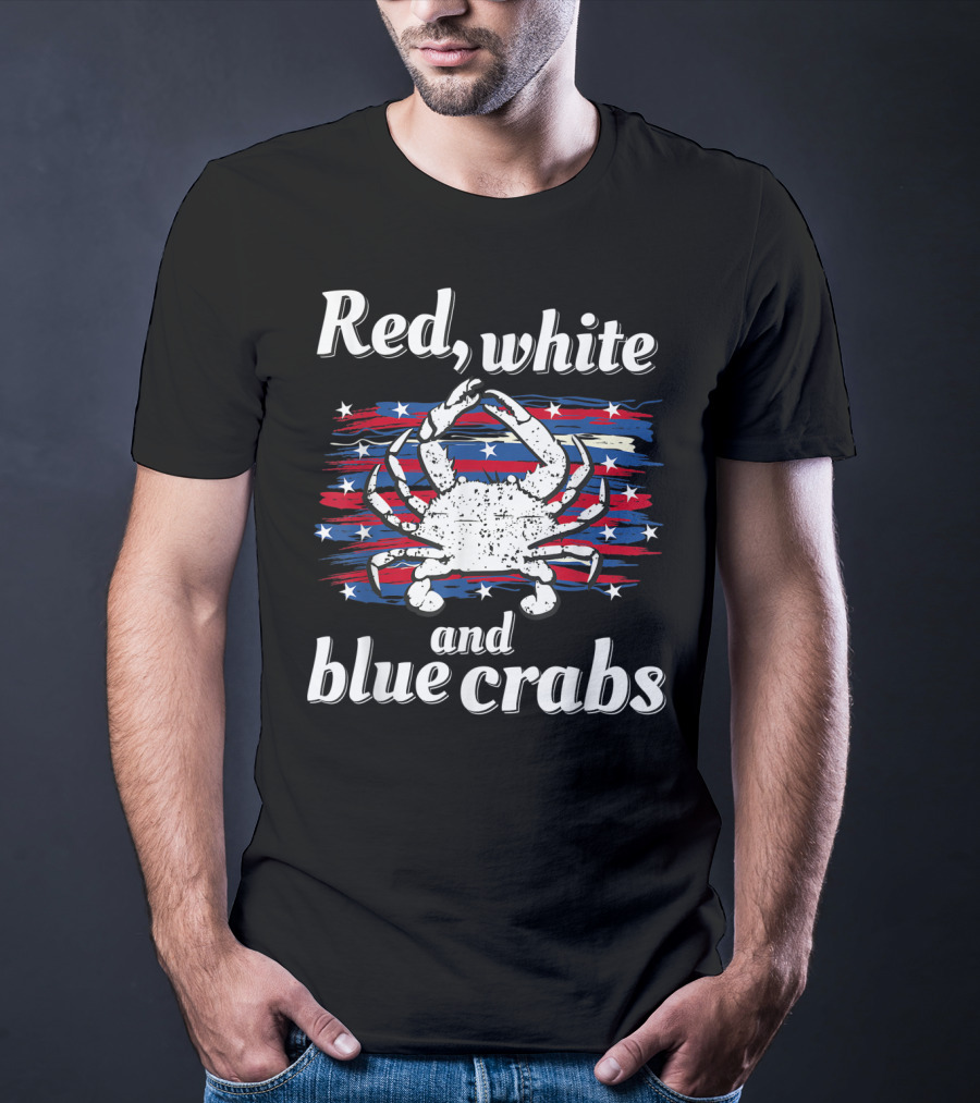 Red White And Blue Crabs Maryland Crab Chesapeake Bay T-Shirt