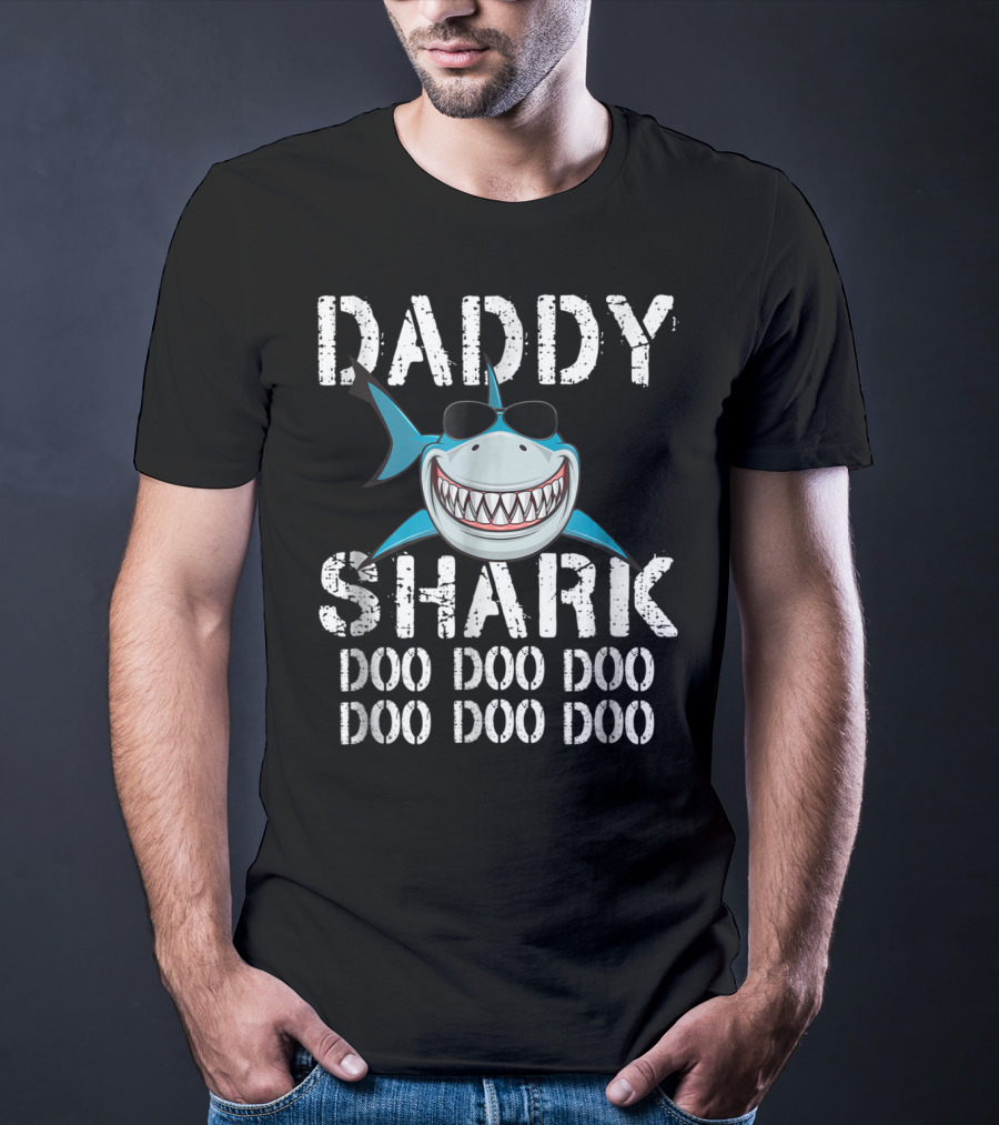 Daddy Shark Doo Doo Doo Doo Doo Doo Family Mens T-Shirt