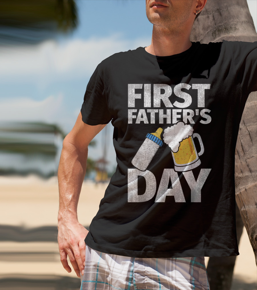 First Father's Day Beer Baby Bo T-Shirt