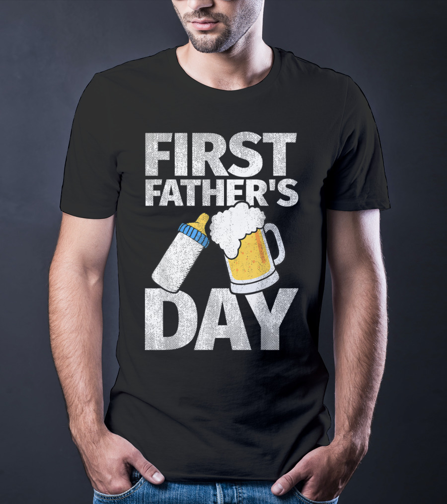 First Father's Day Beer Baby Bo T-Shirt
