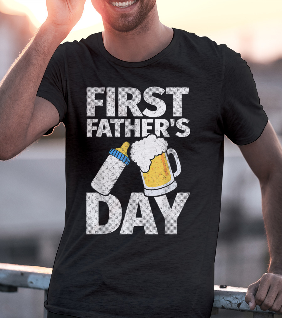 First Father's Day Beer Baby Bo T-Shirt
