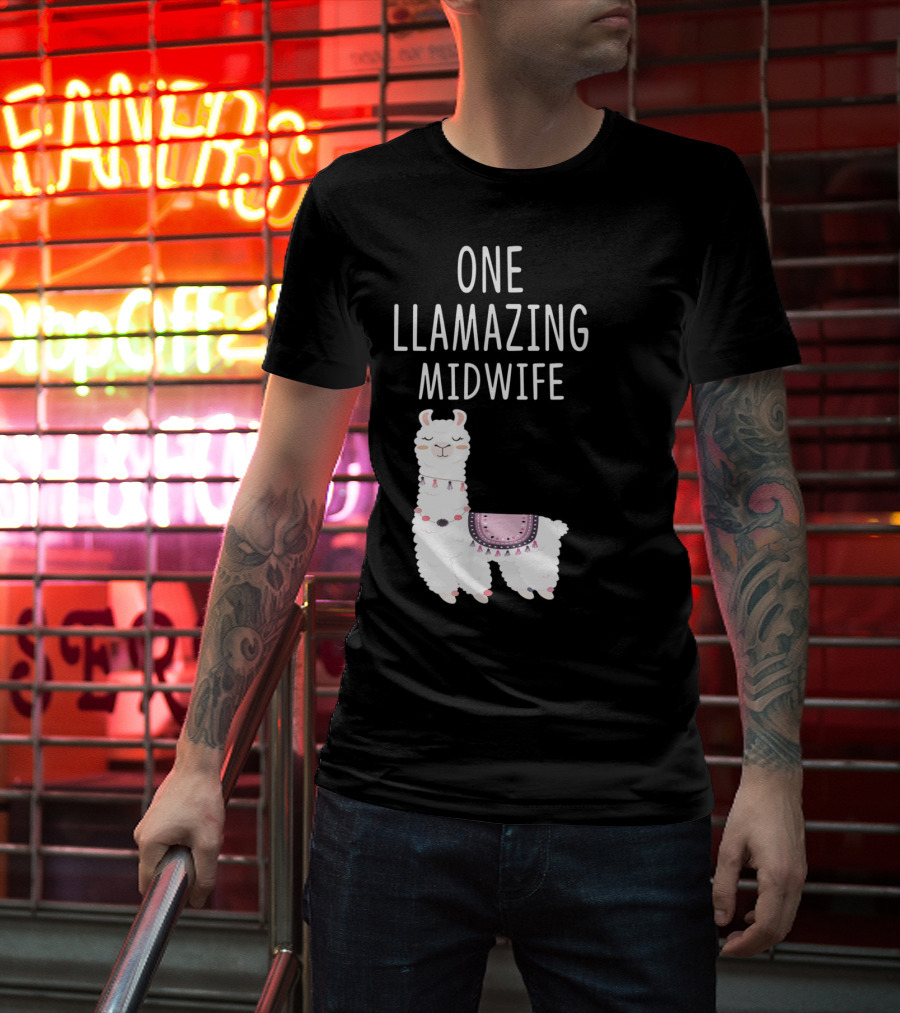 One Llamazing Midwife Llama T-Shirt