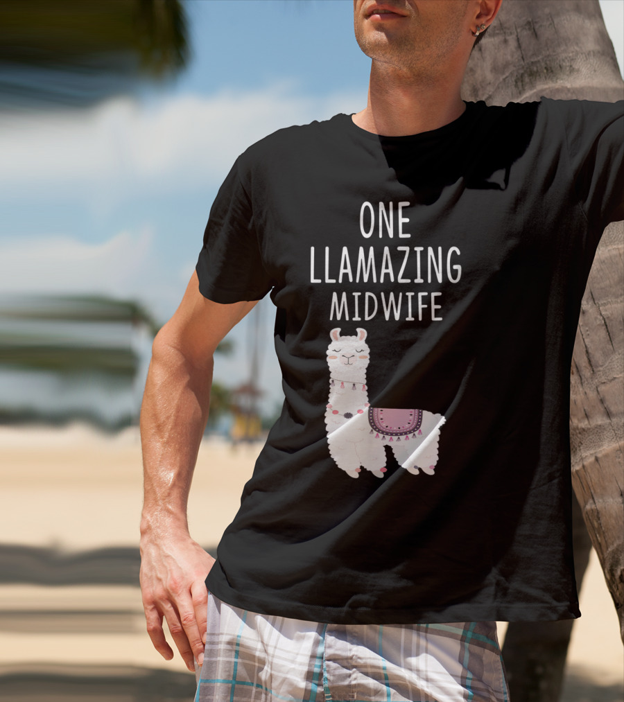 One Llamazing Midwife Llama T-Shirt