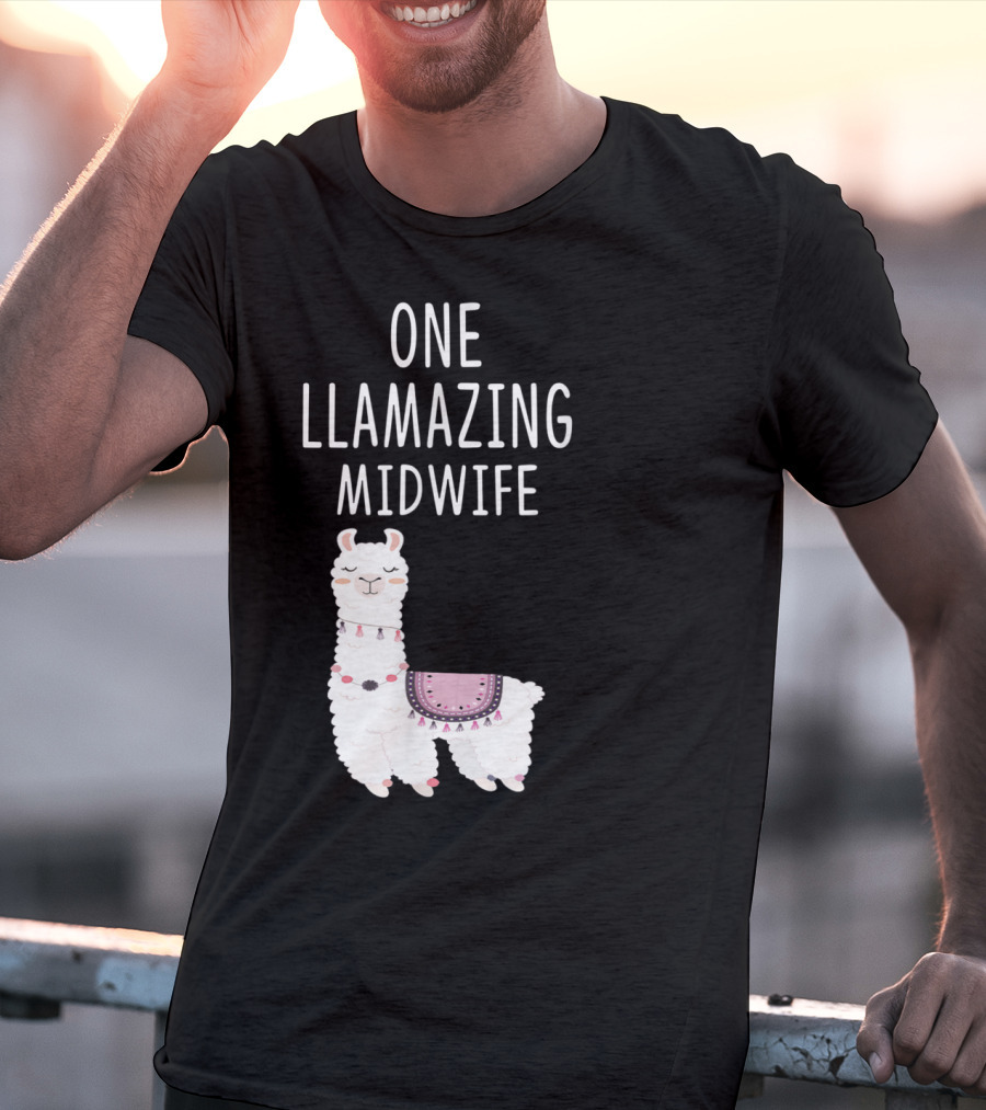 One Llamazing Midwife Llama T-Shirt